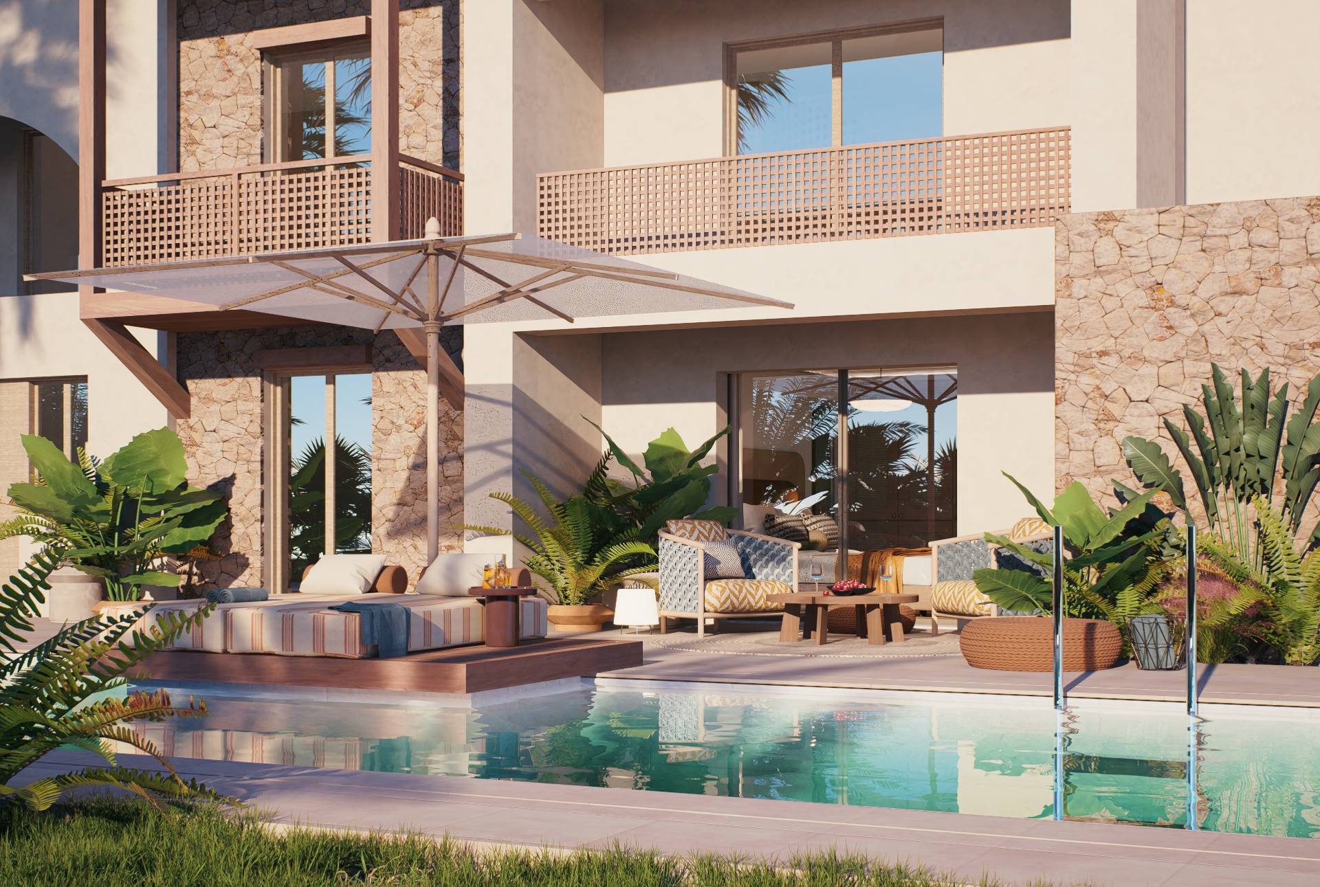 ROOM WITH SHARING POOL